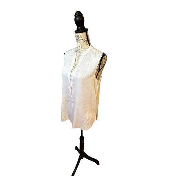 Vince White Silk  Sleeveless Tank Top - Picture 3 of 8